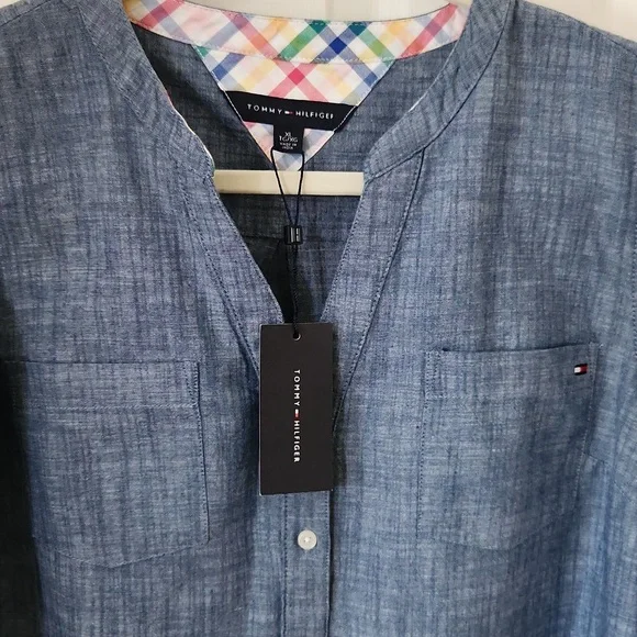 Tommy Hilfiger Blue Long Sleeve Shir sz XL - Picture 3 of 11
